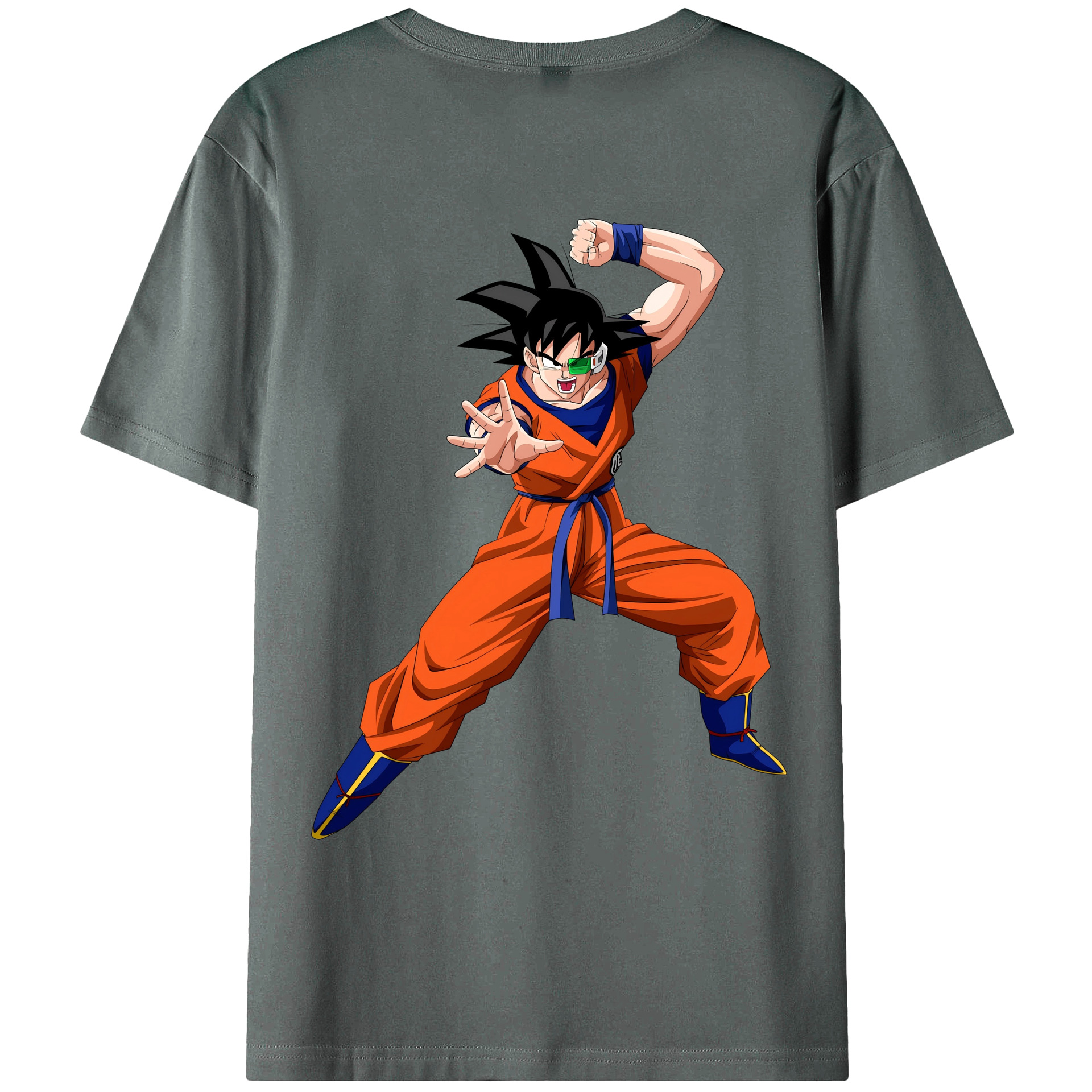 （画像用） ドラゴンボール 孫悟空（そん ごくう）Son Goku カカロット DRAGON BALL Kakarotto 綿100％ メンズ半袖Tシャツ（バックプリント） 通気性